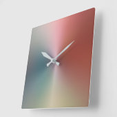 Carrée Horloge Mur Acrylique De Style Métallurgique Multi (Angle)