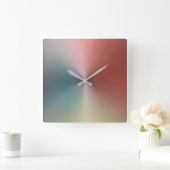 Carrée Horloge Mur Acrylique De Style Métallurgique Multi (Maison)