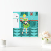 Carrée Horloge Mur Acrylique Rétro Cuisine (Maison)