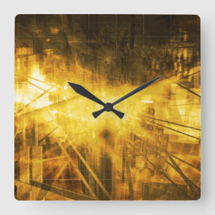 Carrée Horloge Mur Radical Art 32