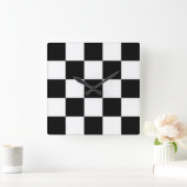 Carrée Horloge noir et blanc (Maison)