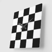 Carrée Horloge noir et blanc (Angle)