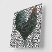 Carrée Horloge noire et blanche (Angle)