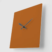 Carrée Horloge orange brûlée (Angle)