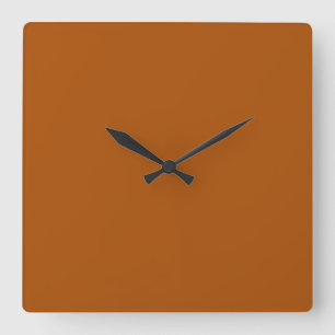 Carrée Horloge orange brûlée