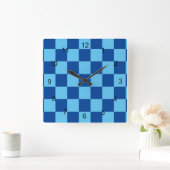 Carrée Horloge - Panneau de contrôle bleu (Maison)