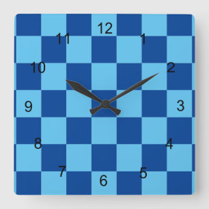Carrée Horloge - Panneau de contrôle bleu