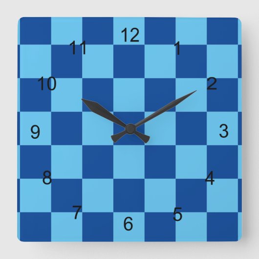 Carrée Horloge - Panneau de contrôle bleu (Recto)