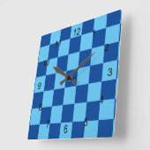 Carrée Horloge - Panneau de contrôle bleu (Angle)