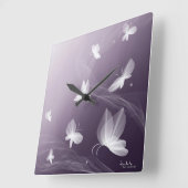 Carrée Horloge papillon (Angle)