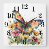 Carrée Horloge Papillon (Recto)