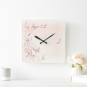 Carrée Horloge papillon (Maison)