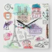 Carrée Horloge Paris (Recto)