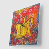 Carrée Horloge Phoenix Hors flamme, Lumière (Angle)