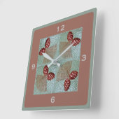 Carrée horloge Pinecone Carré Wall (Angle)