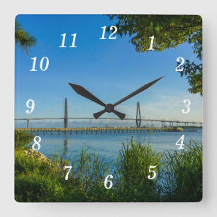 Carrée Horloge pittoresque Arthur Ravenel Bridge