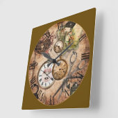 Carrée Horloge pleine d'horloges (Angle)