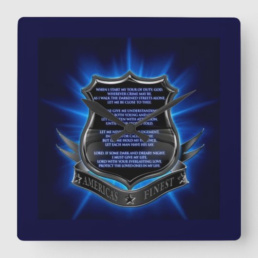 Carrée horloge policière (Recto)