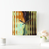 Carrée Horloge psychédélique du mur d'onde (Maison)