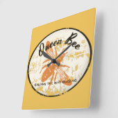 Carrée horloge Queen Bee (Angle)