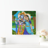 Carrée Horloge Radha Krishna (Maison)