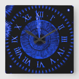 Carrée Horloge Saphir de Minuit