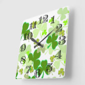 Carrée Horloge shamrock (Angle)