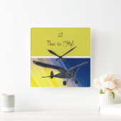 Carrée Horloge - spectre - avion modèle (Maison)