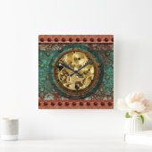 Carrée Horloge Steampunk 1B (Maison)