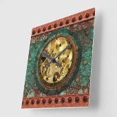 Carrée Horloge Steampunk 1B (Angle)