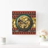 Carrée Horloge Steampunk 4B (Maison)