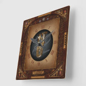 Carrée Horloge Steampunk~Doublophone~Double Bell Euphoniu (Angle)