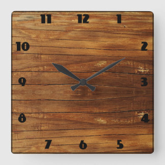 Carrée Horloge style rustique