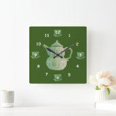 Carrée Horloge - temps de thé (Maison)
