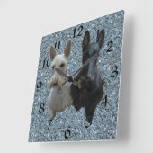 Carrée Horloge Terrier Écossais (Angle)