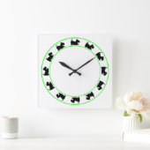 Carrée Horloge Terrier Écossais (Maison)