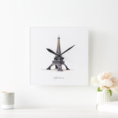 Carrée Horloge Tour Eiffel Paris France (Maison)