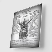 Carrée Horloge unique mignonne et de Clyde /wall (Angle)