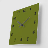 Carrée Horloge vert olive changeable (Angle)