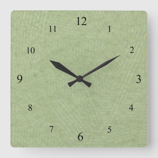Carrée Horloge verte douce (Recto)