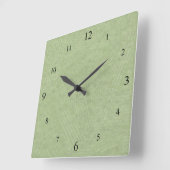 Carrée Horloge verte douce (Angle)