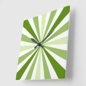 Carrée Horloge verte moderne (Angle)