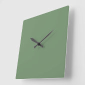 Carrée Horloge verte Pastel Sage (Angle)