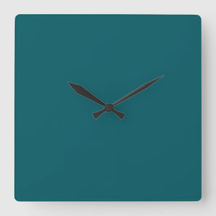 Carrée Horloge verte Turquoise foncée