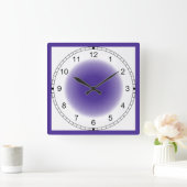 Carrée Horloge - Vignette violette avec cadre (Maison)