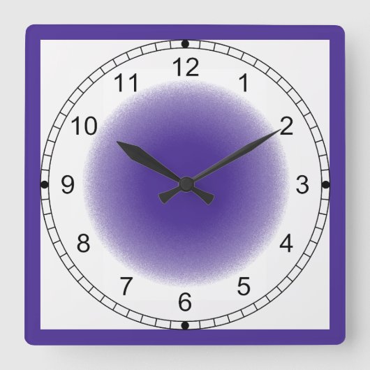 Carrée Horloge - Vignette violette avec cadre (Recto)