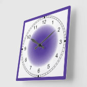 Carrée Horloge - Vignette violette avec cadre (Angle)