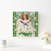 Carrée Horloge vintage Irish Angel (Maison)