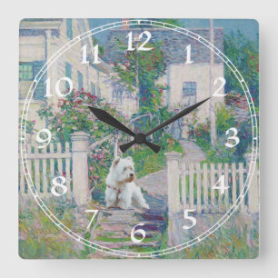 Carrée Horloge West Highland White Terrier