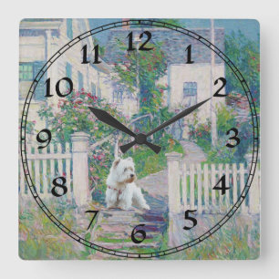 Carrée Horloge West Highland White Terrier